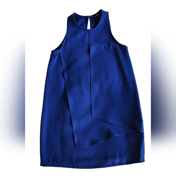 FIFTEEN TWENTY Dress Shift Wrap Blue‎ Sleeveless Short Open Back Flowy S - Picture 12 of 16